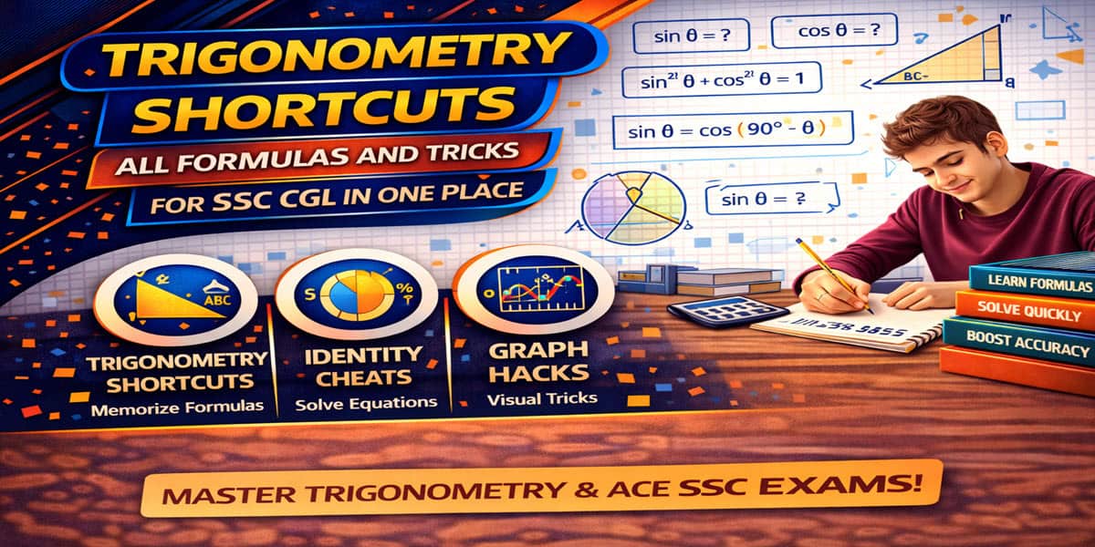 Trigonometry shortcuts all formulas and tricks for SSC CGL exam